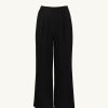 Women Something to Hold | Double Pleat Trousers Black