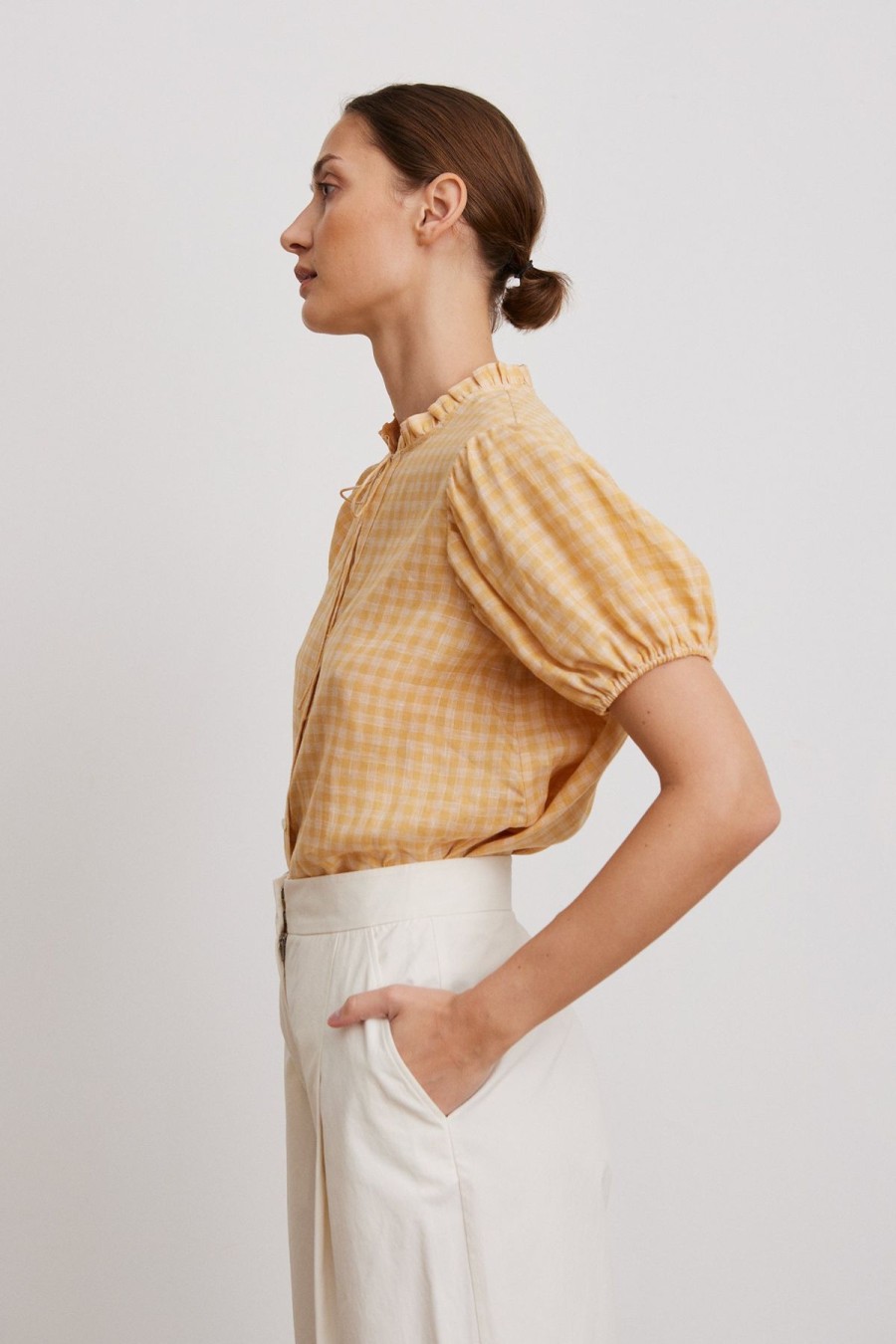 Women Something to Hold | Piper Blouse Rhodes Yellow