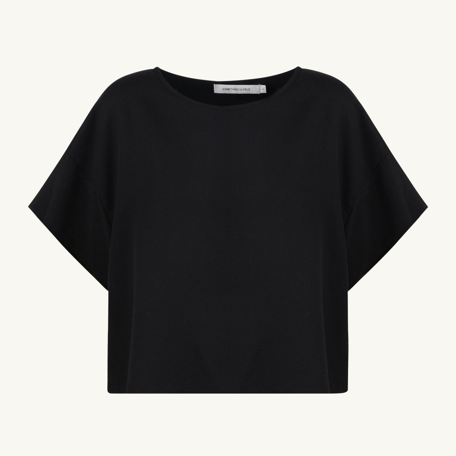 Women Something to Hold | Boxy Blouse Black