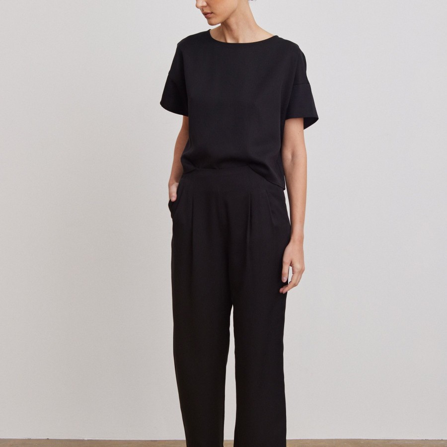 Women Something to Hold | Boxy Blouse Black