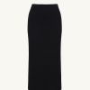 Women Something to Hold | Column Knit Skirt Black