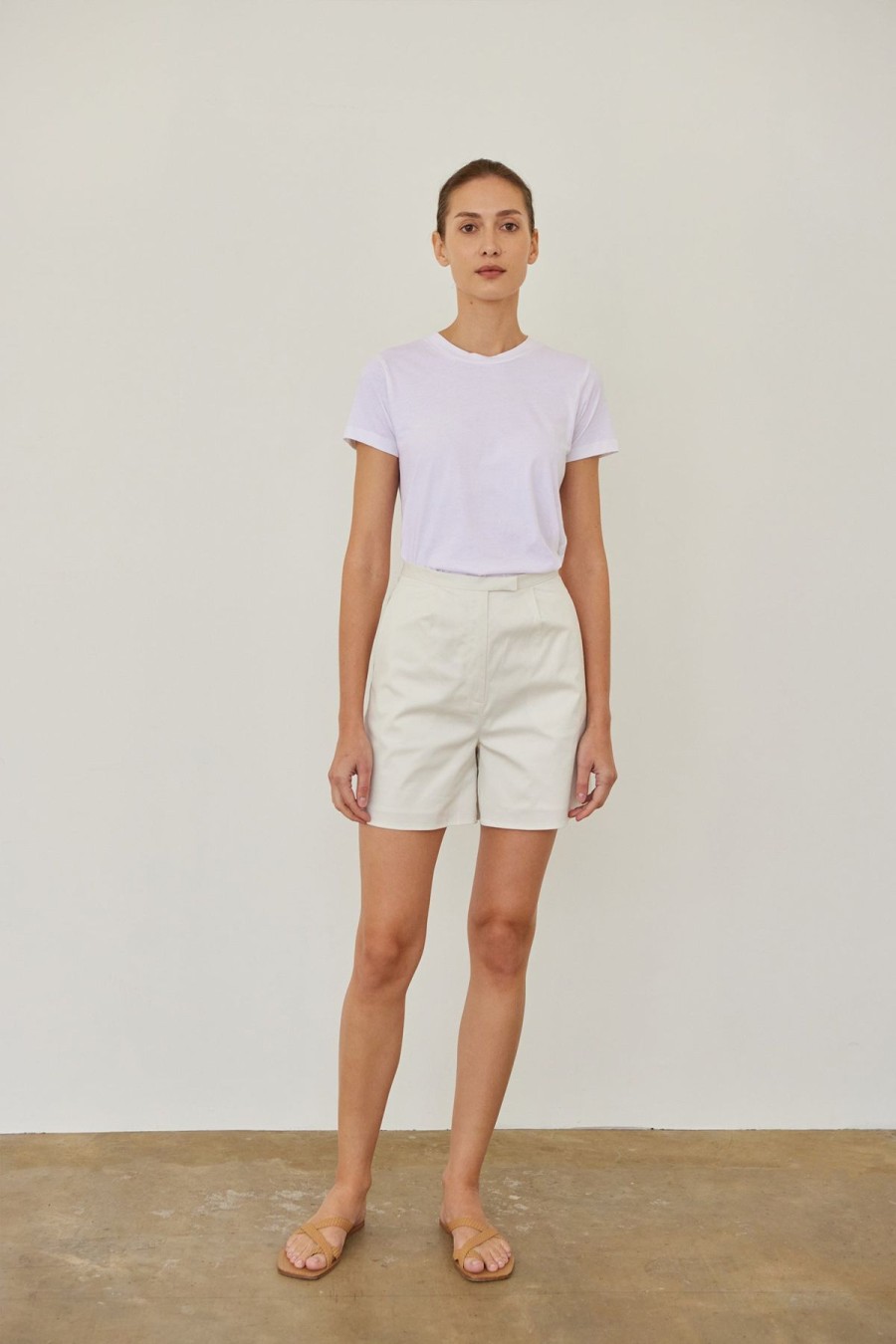 Women Something to Hold | Tab Shorts White