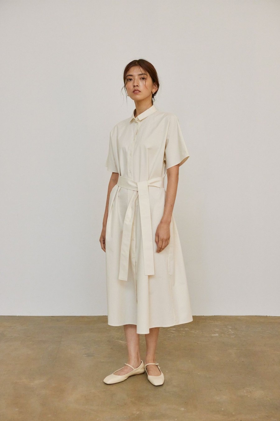 Women Something to Hold | Boxy Shirtdress Cream