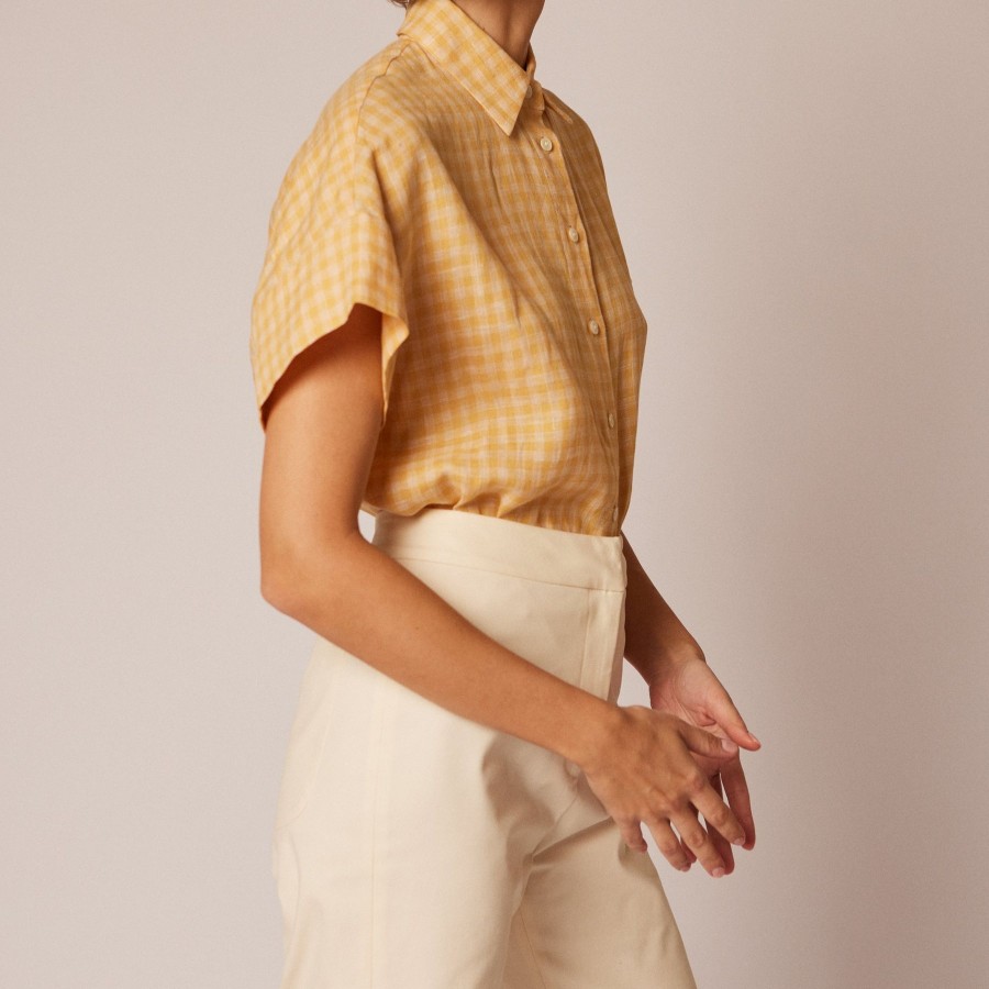 Women Something to Hold | Studio Cutoff Shirt Rhodes Yellow