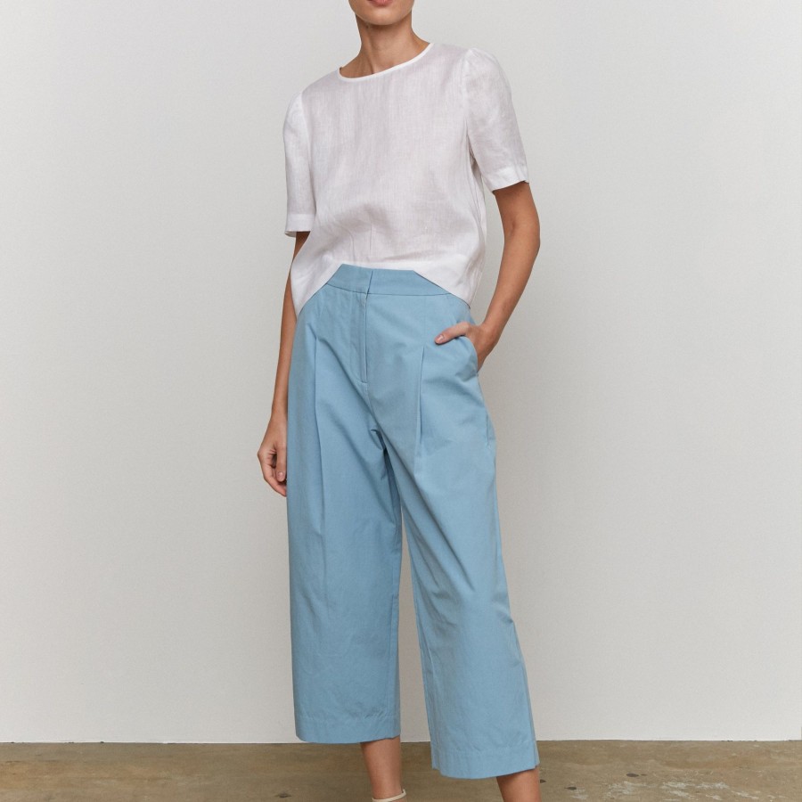 Women Something to Hold | Day Trousers Sky Blue