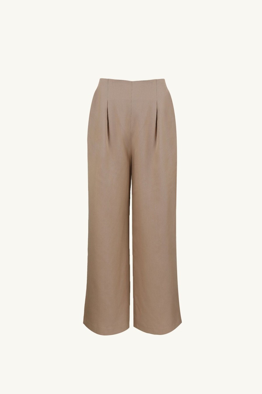 Women Something to Hold | Double Pleat Trousers Walnut