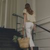 Women Something to Hold | Tab Trousers White