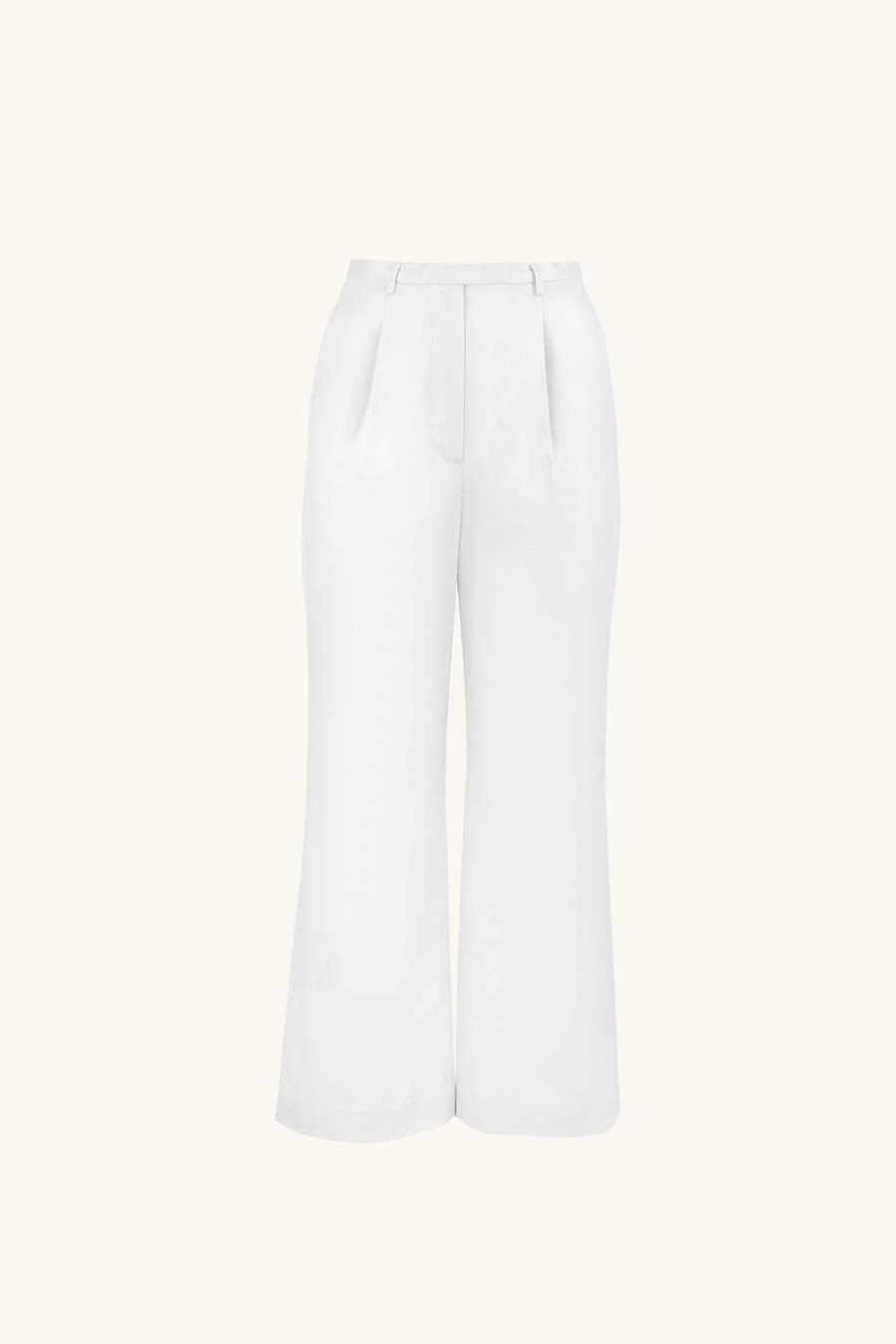 Women Something to Hold | Tab Trousers White