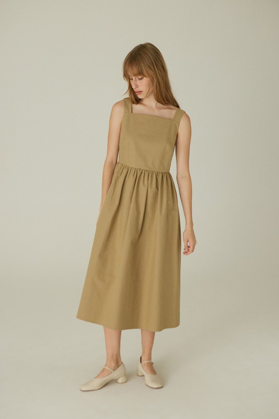 Women Something to Hold | Vista Dress Khaki Brown