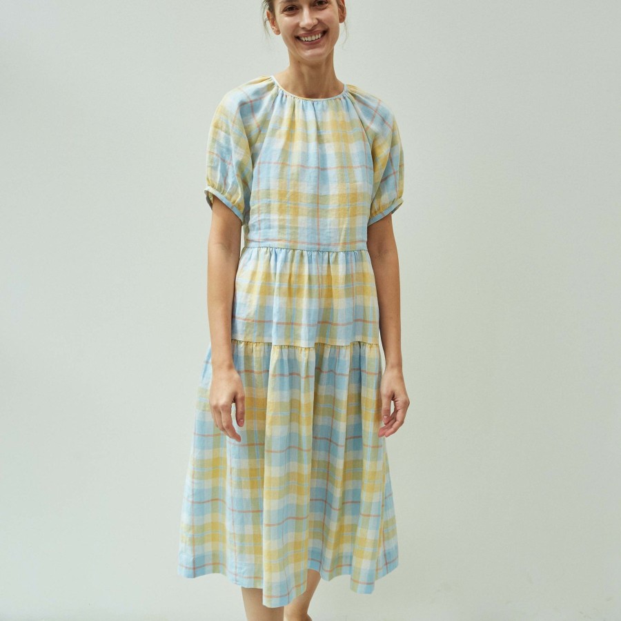 Women Something to Hold | Tiered Dress Lisbon Check