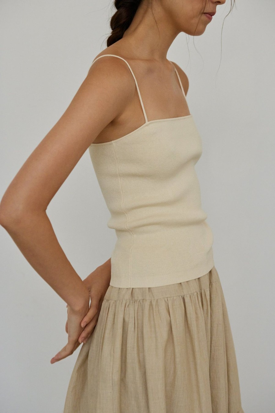 Women Something to Hold | Ballet Knit Tank Cream