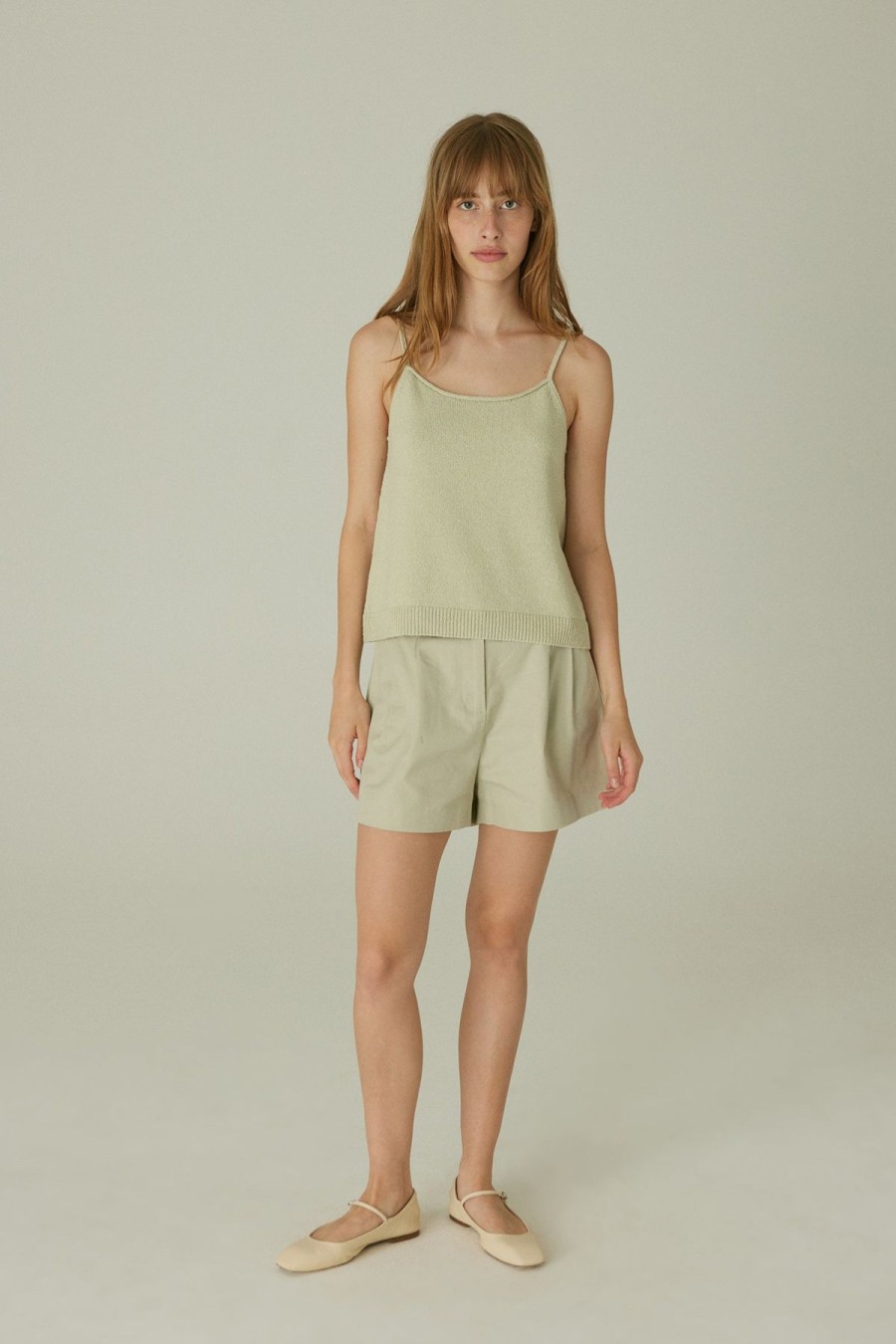 Women Something to Hold | Roll Neck Tank Pistachio